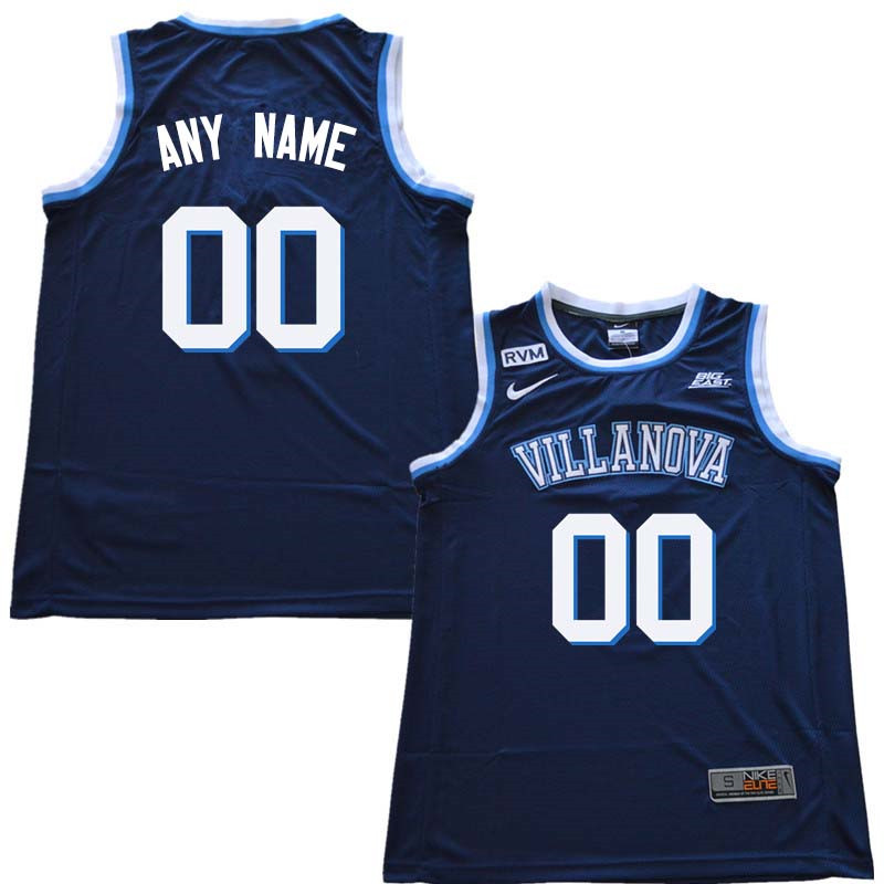 2018 Customs Men Villanova Wildcats College Basketball Jersey Sale-Navy - Click Image to Close